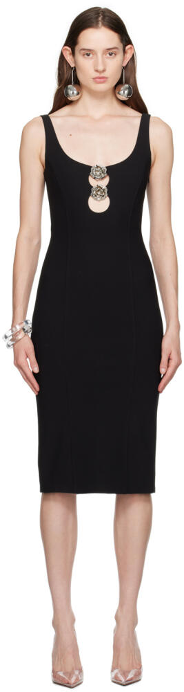 Blumarine Black Rose Midi Dress Cover