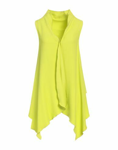 Liviana Conti Woman Top Acid green Viscose, Acetate Cover