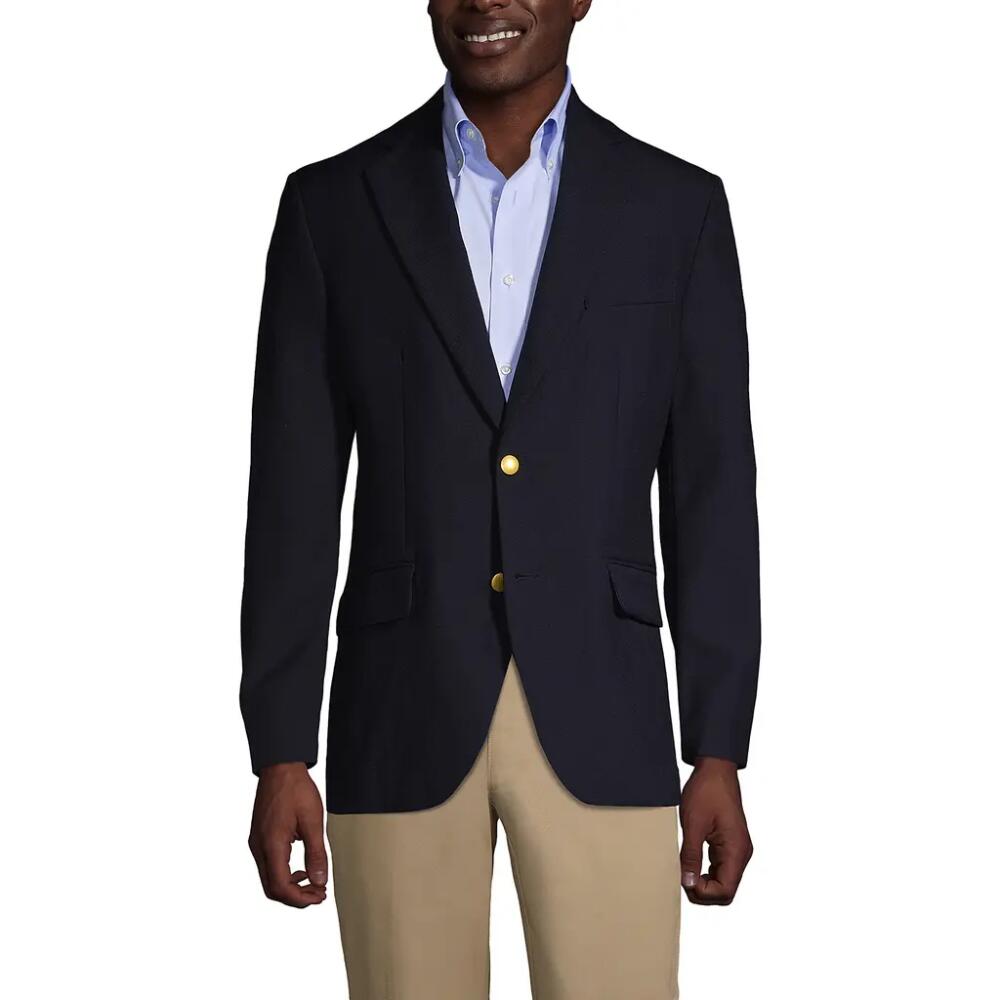 Lands' End School Uniform Hopsack Blazer in Deep Navy Cover