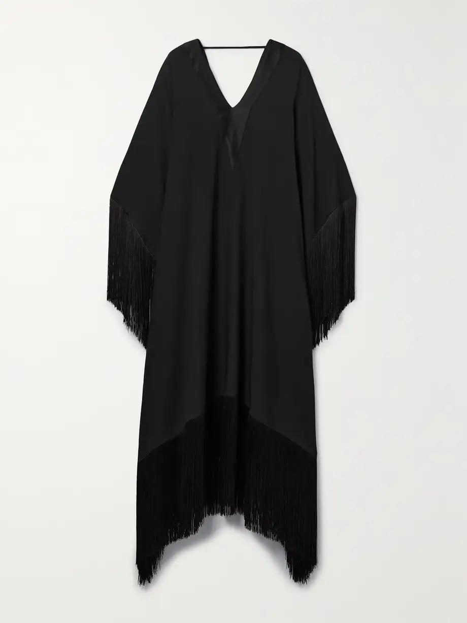 Taller Marmo - + Net Sustain Very Ross Fringed Crepe Kaftan - Black Cover