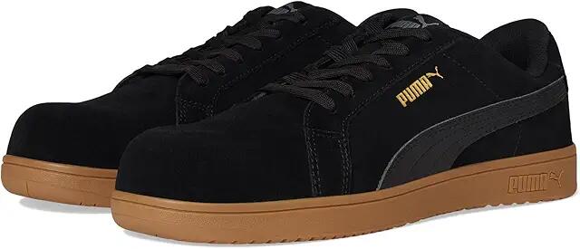 PUMA Safety Iconic Suede Low EH (Black/Black/Gum) Men's Work Boots Cover