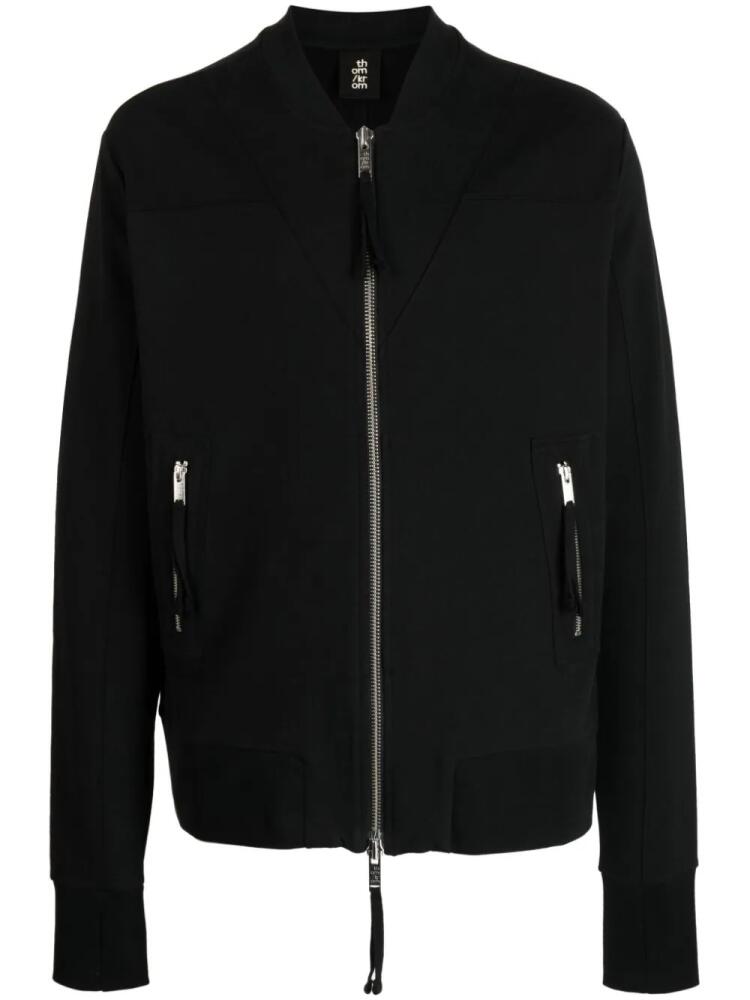 Thom Krom band-collar zip-up bomber jacket - Black Cover