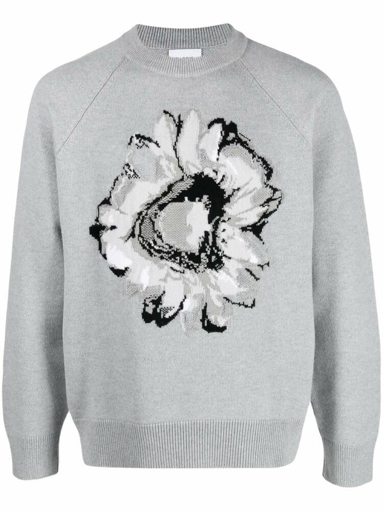 Barrie cashmere flower-print jumper - Grey Cover