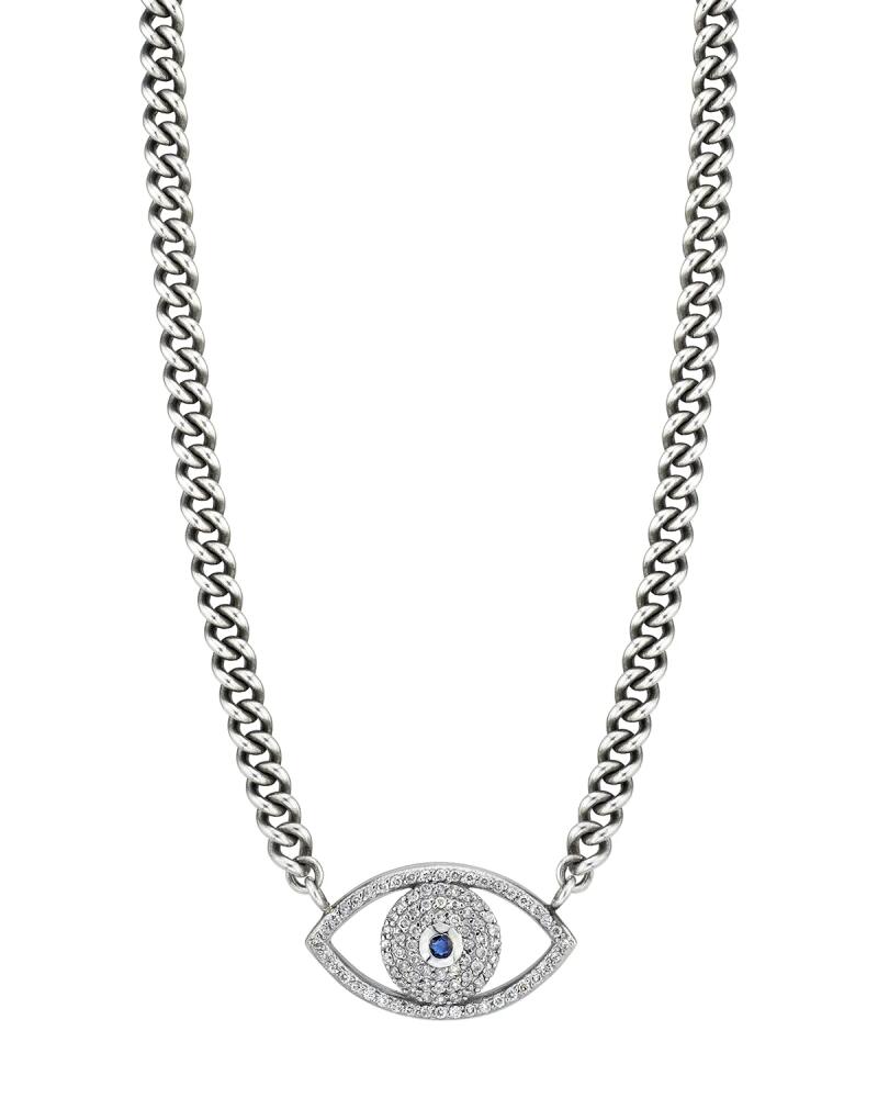 Sheryl Lowe Diamond Evil Eye Pendant Necklace Cover