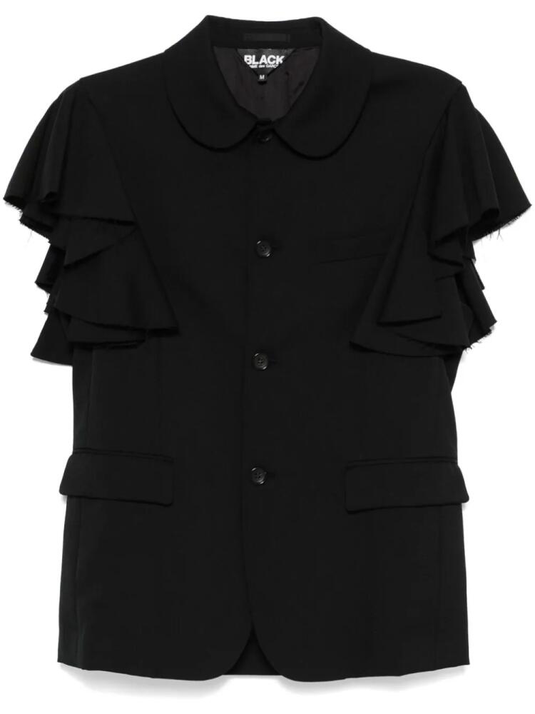 Black Comme Des Garçons ruffle-detailing blazer Cover