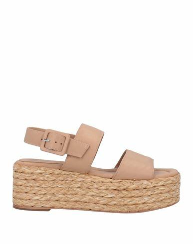 Paloma Barceló Woman Espadrilles Light brown Soft Leather Cover