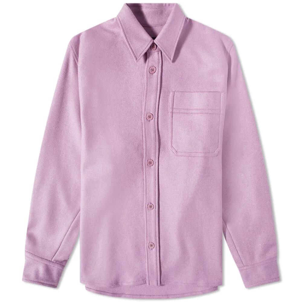 A.P.C. Men's Basile Recycled Wool Overshirt in Pink Cover