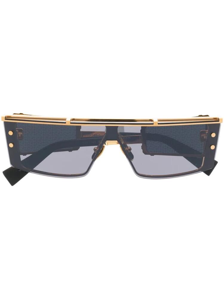 Balmain Eyewear Wonderboy III rectangle-frame sunglasses - Black Cover