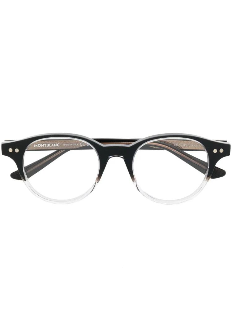 Montblanc gradient-effect round-frame glasses - Black Cover