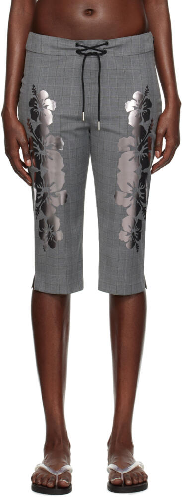 I'm Sorry by Petra Collins SSENSE Exclusive Gray Mimi Wade Edition Prince Wales Printed Shorts Cover