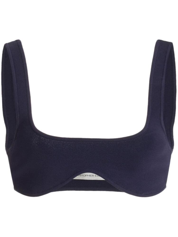 Christopher Esber Miniscule Knit Bra - Blue Cover