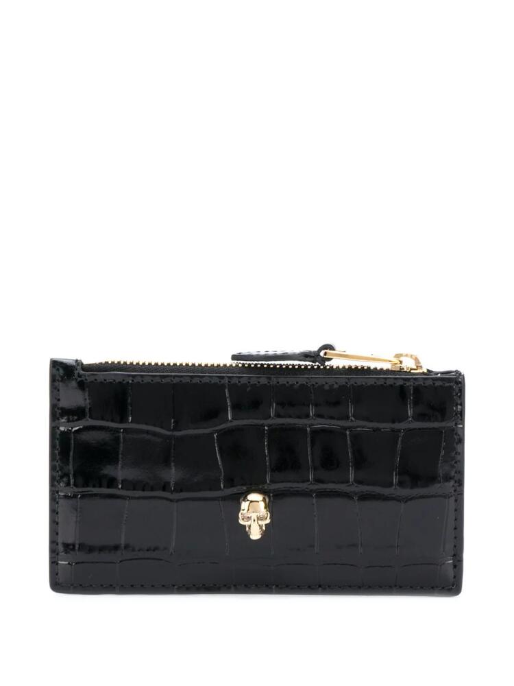 Alexander McQueen Skull flat zip purse - Black Cover