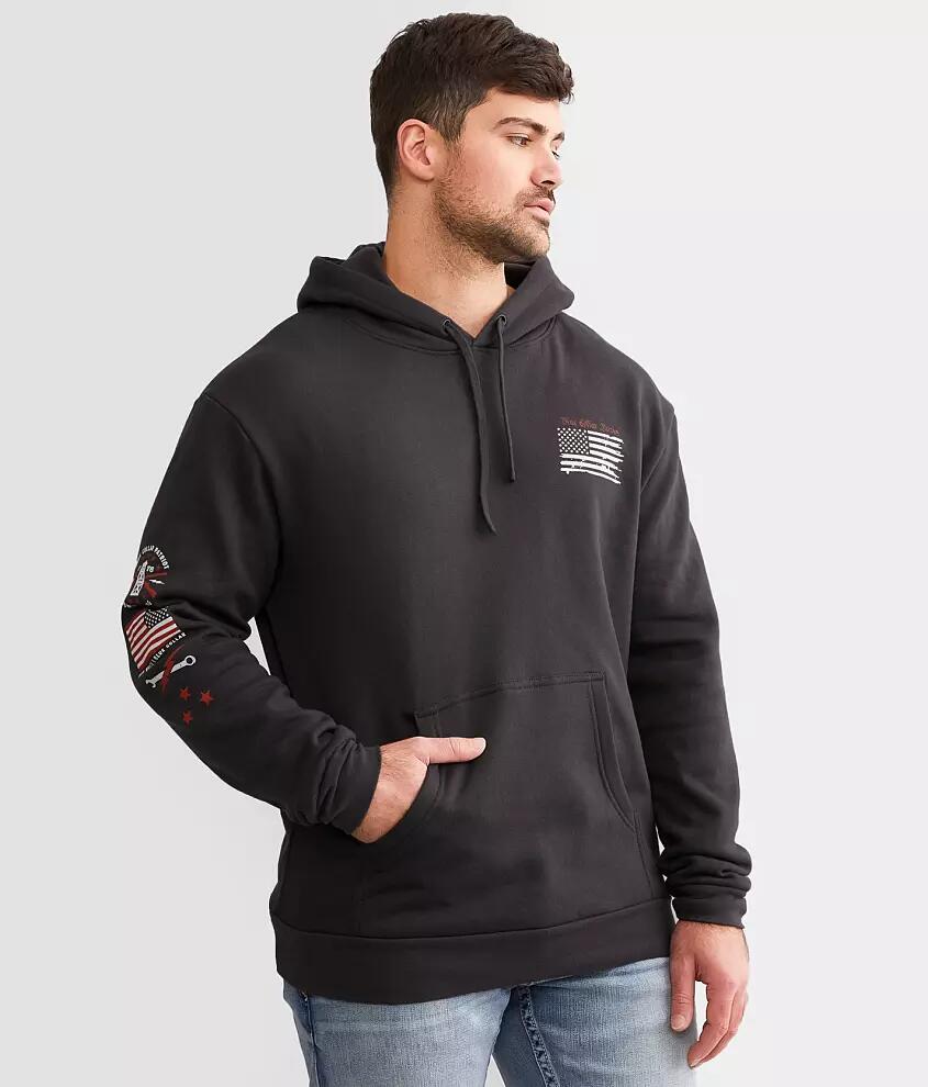 Howitzer Blue Collar Patriot Hooded Sweatshirt Cover