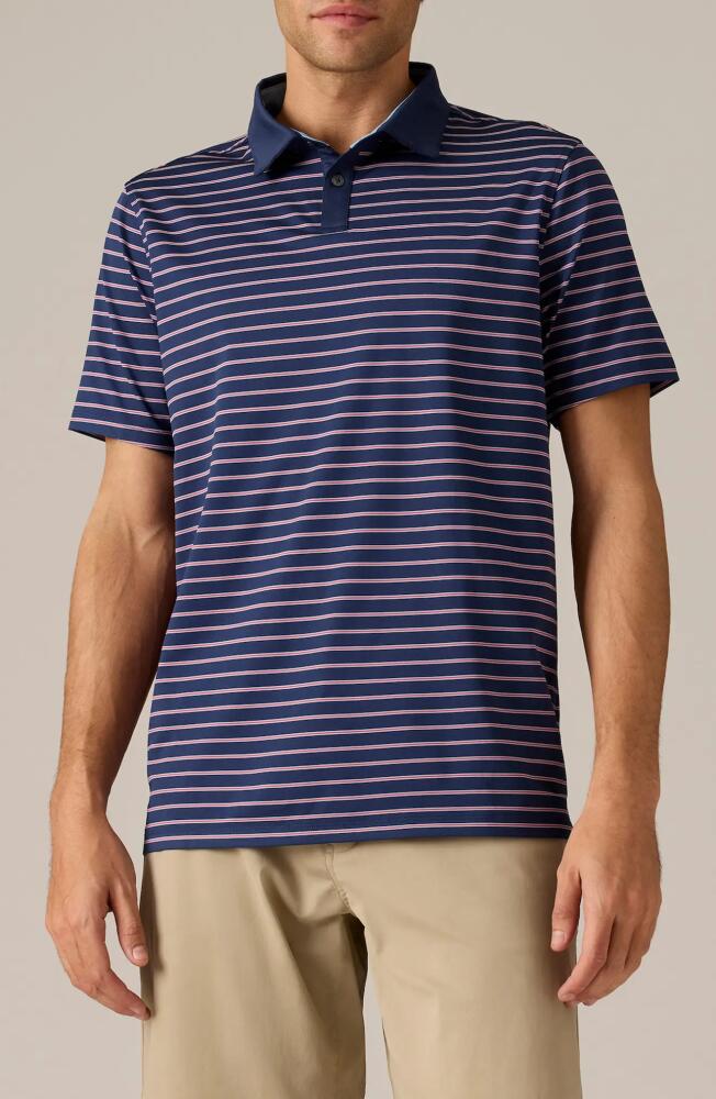 Rhone Performance Golf Polo in Navy/Hydrangea Micro Stripe Cover