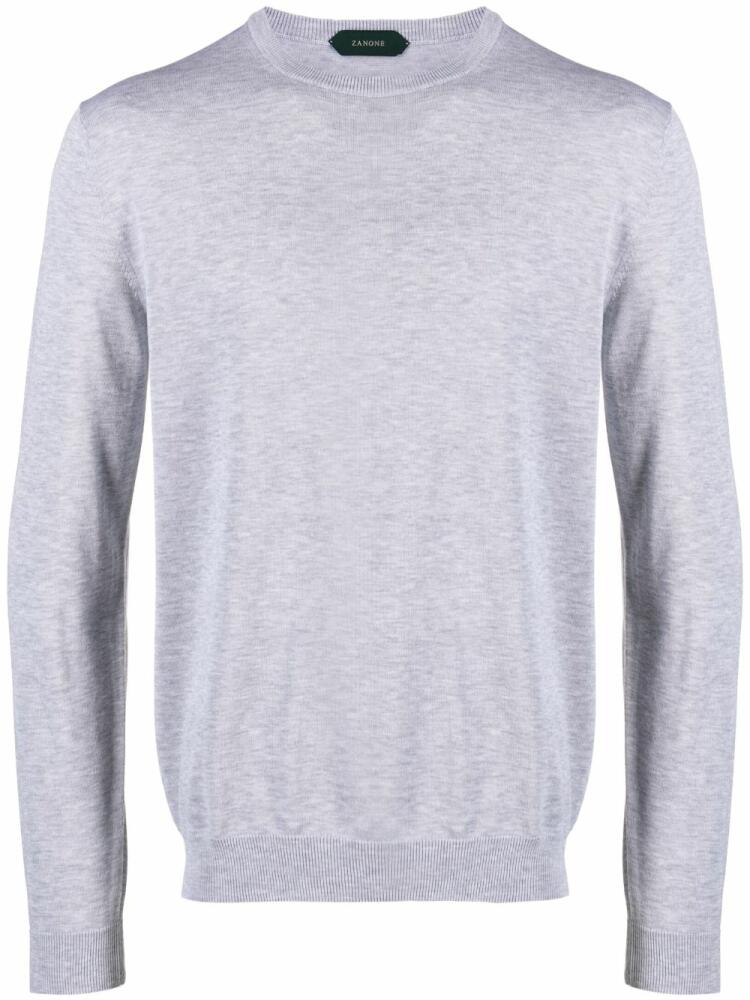 Zanone crew-neck knitted jumper - Grey Cover