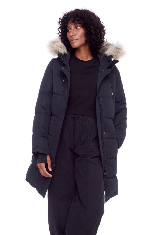 Alpine North AULAVIK - Vegan Down Mid-length Hooded Parka Coat in Black Cover