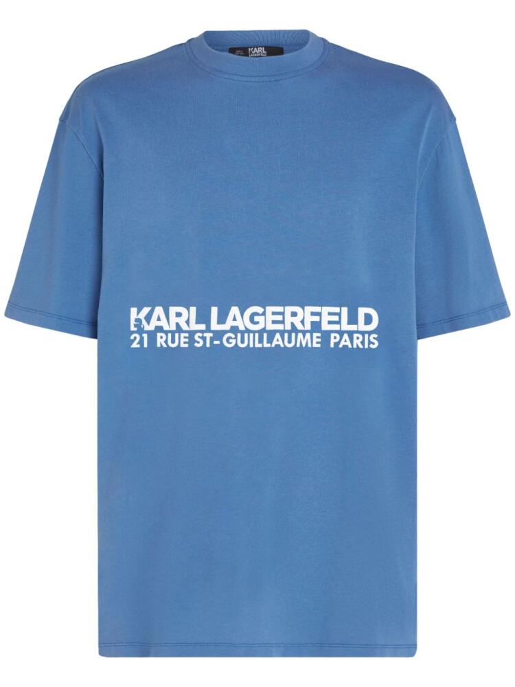 Karl Lagerfeld Rue St-Guillaume organic-cotton T-shirt - Blue Cover