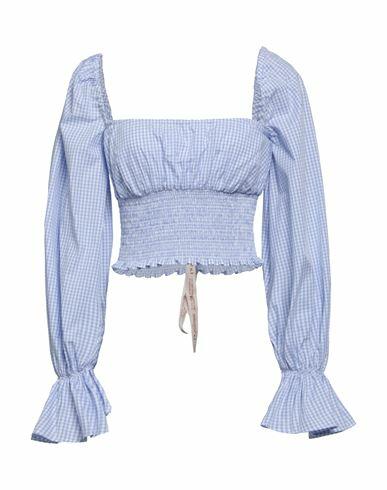 La Semaine Paris Woman Top Azure Cotton Cover