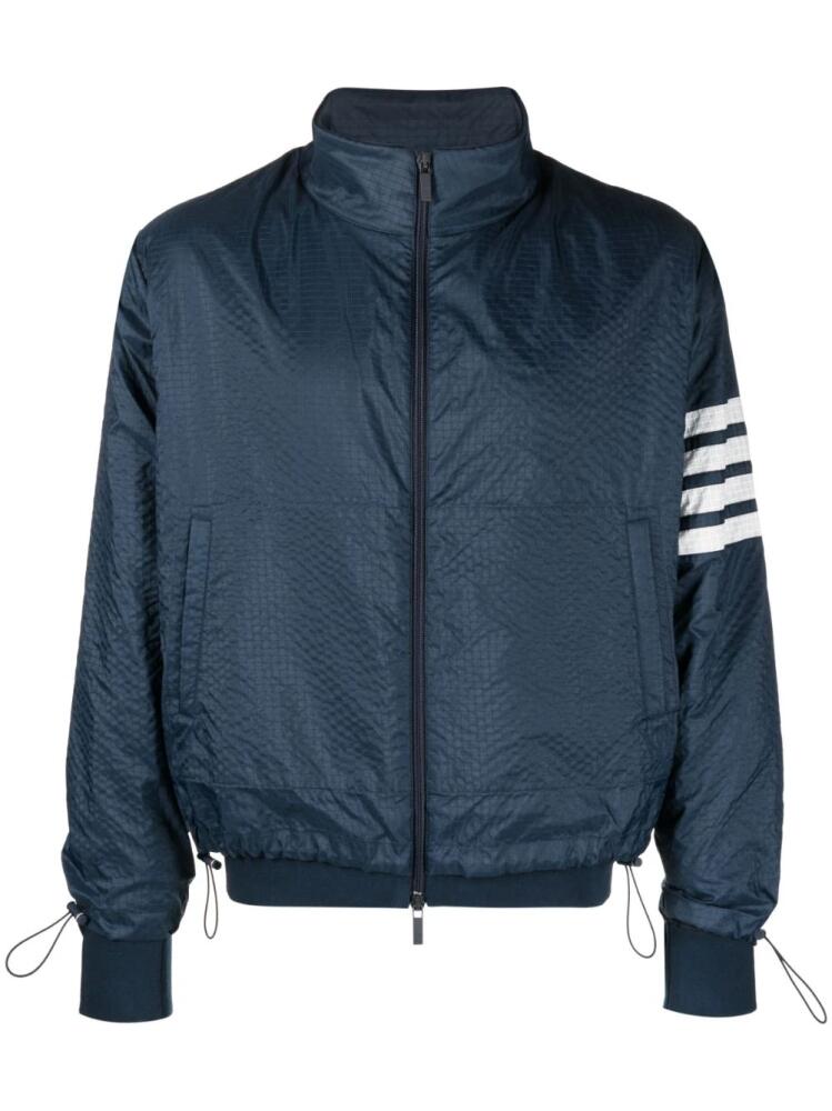 Thom Browne 4-Bar stripe ripstop jacket - Blue Cover