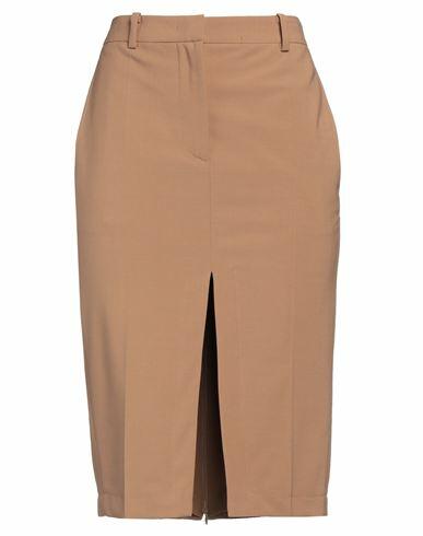 N°21 Woman Midi skirt Camel Polyester, Wool, Elastane Cover