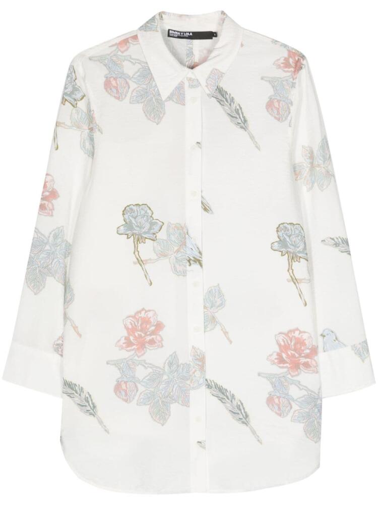 Bimba y Lola Ivory Birds shirt - White Cover