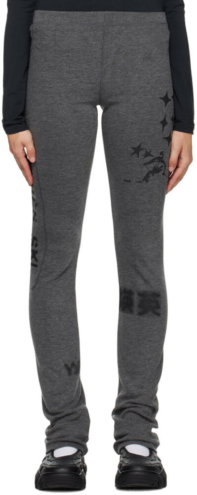 OPEN YY Gray Printed Leggings Cover