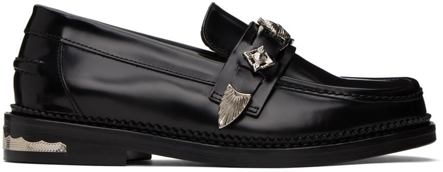 Toga Pulla Black Metal Loafers Cover