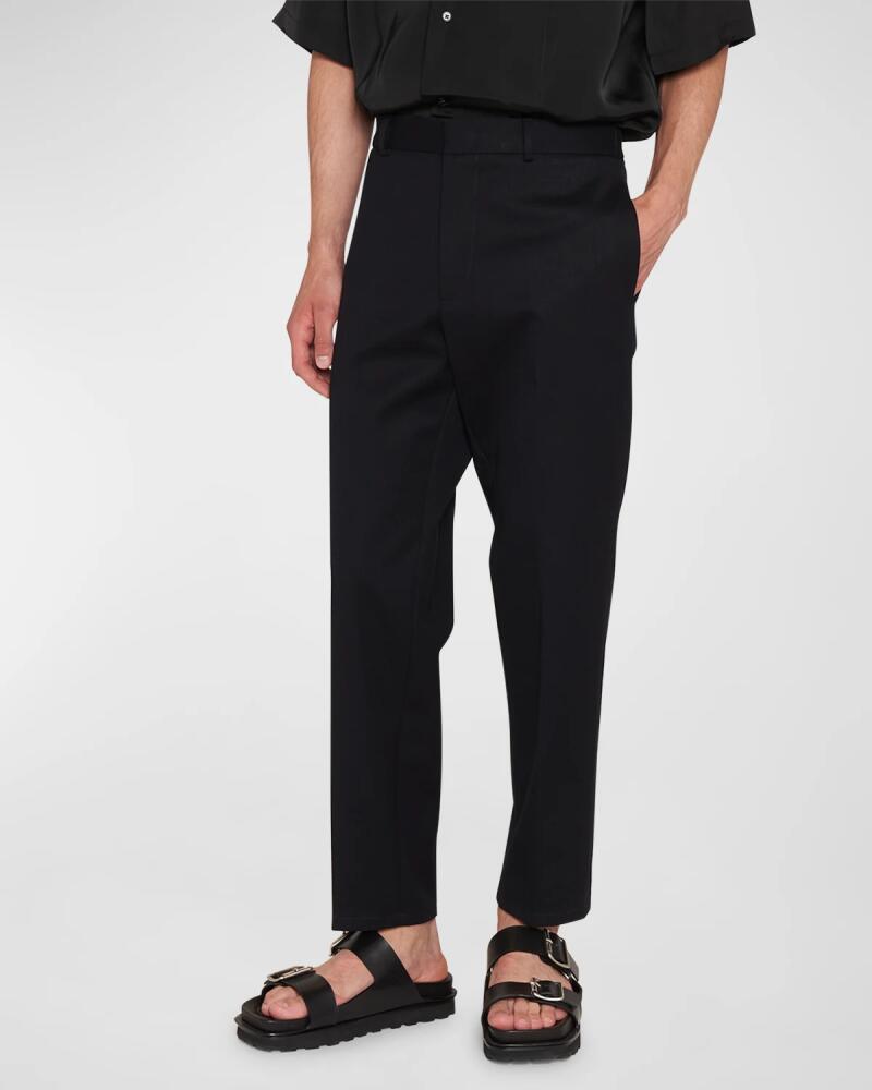 Jil Sander Men's Elastic-Back Cotton Trousers Cover