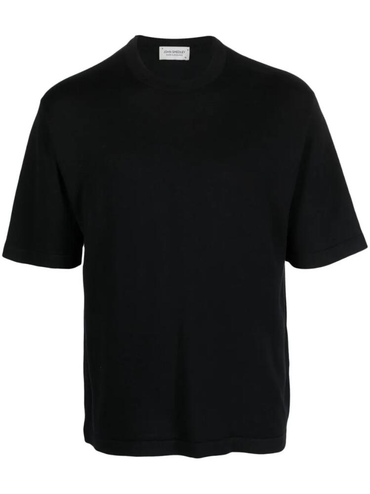 John Smedley short-sleeve cotton T-shirt - Black Cover