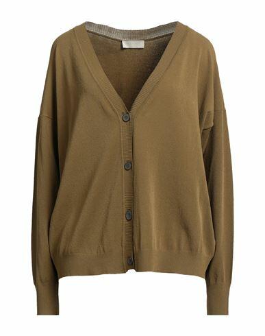 Momoní Woman Cardigan Khaki Viscose, Polyester Cover