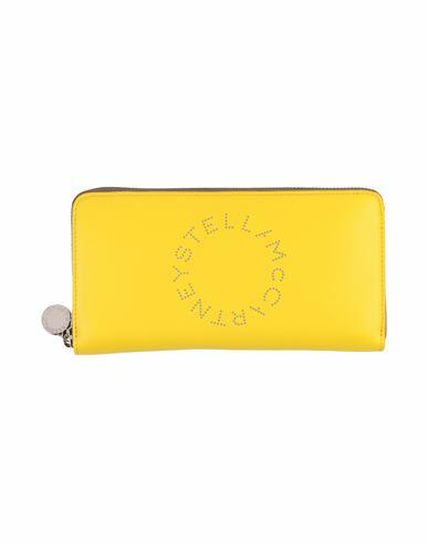 Stella Mccartney Woman Wallet Yellow Textile fibers Cover