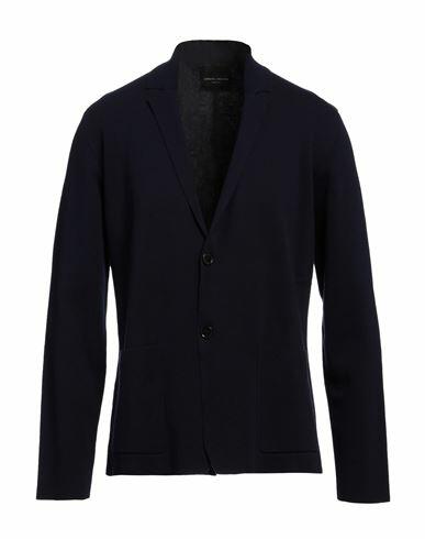 Roberto Collina Man Blazer Blue Cotton Cover