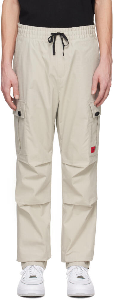 Hugo Beige Regular-Fit Cargo Pants Cover