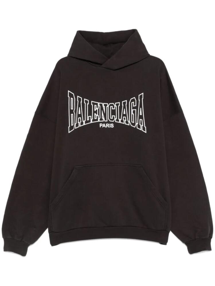 Balenciaga logo-print hoodie - Black Cover