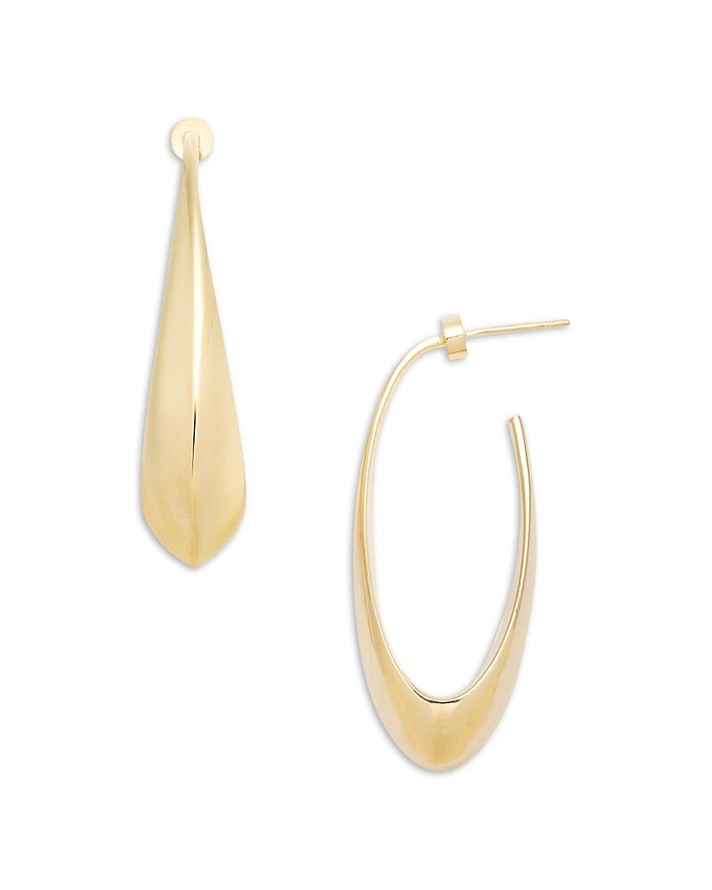 Jennifer Zeuner Liliana Tapered Open Hoop Earrings in 18K Gold Plated Sterling Silver Cover