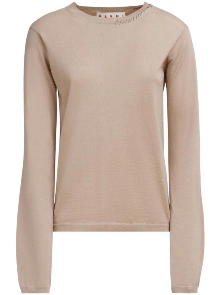 Marni decorative-stitching knitted top - Neutrals Cover