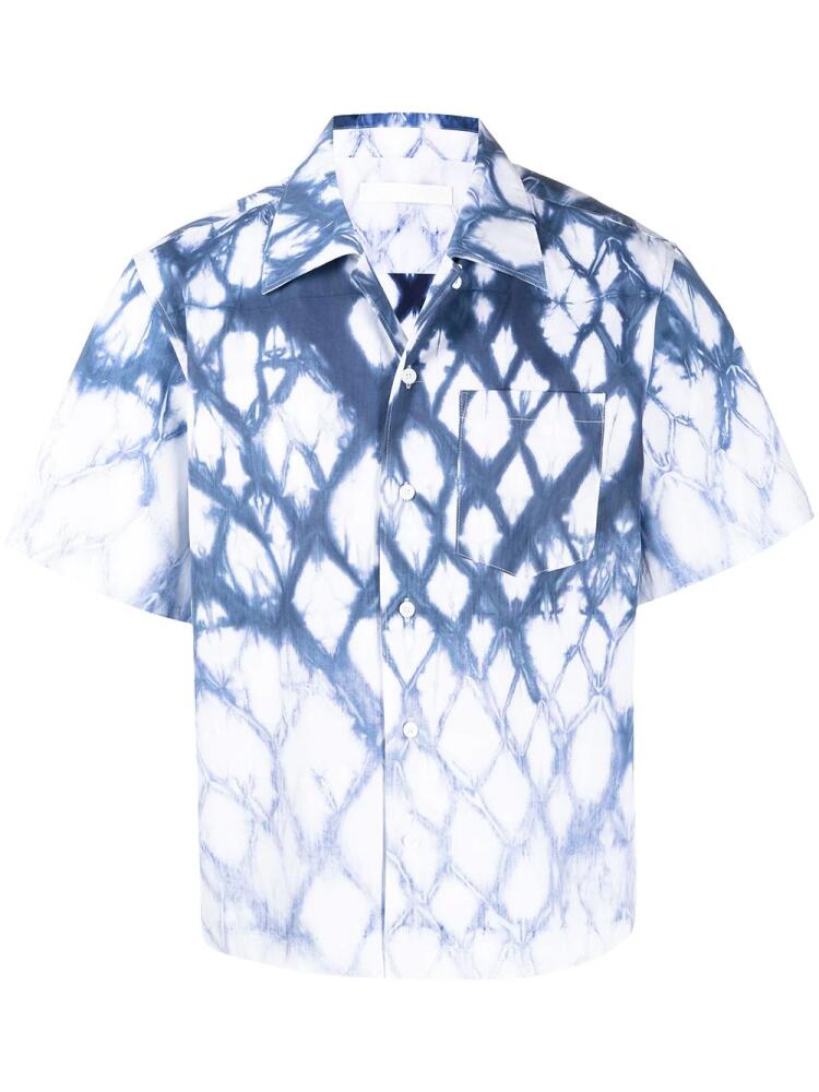 Dion Lee Shibori short-sleeve shirt - Blue Cover