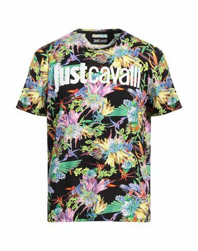 Just Cavalli Man T-shirt Black Cotton Cover