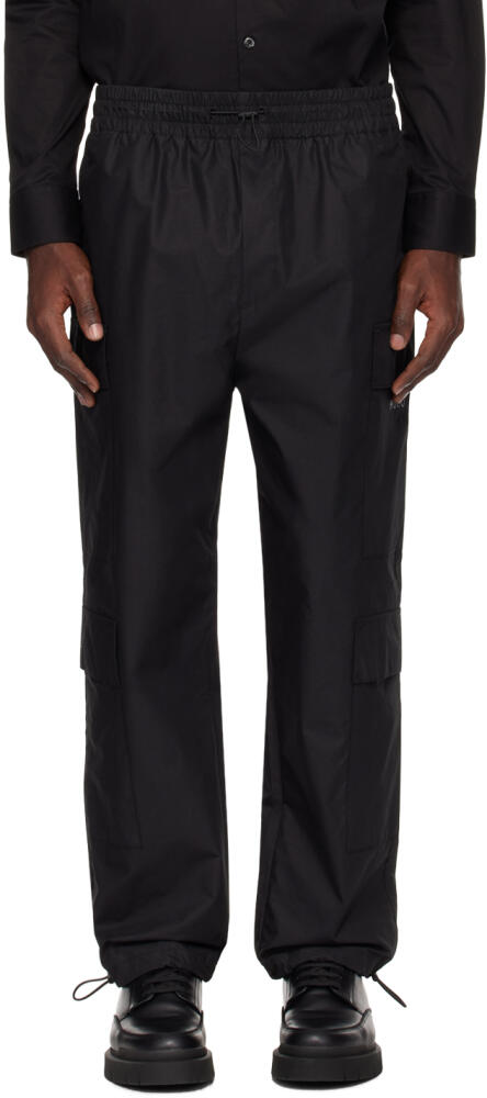 Hugo Black Drawstring Cargo Pants Cover