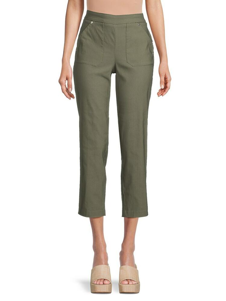 NANETTE nanette lepore Women's Solid Cropped Pants - Prairie Sage Cover