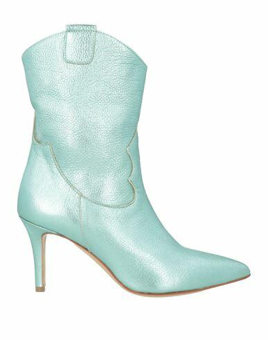 Ninni Woman Ankle boots Light green Leather Cover