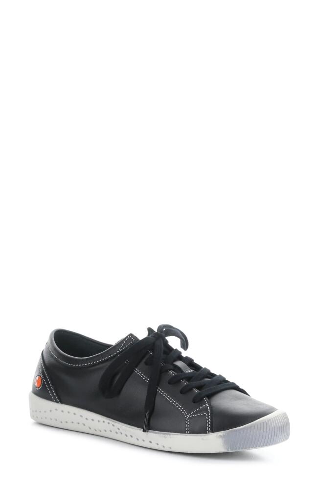 Softinos by Fly London Isla Sneaker in Black Leather Cover