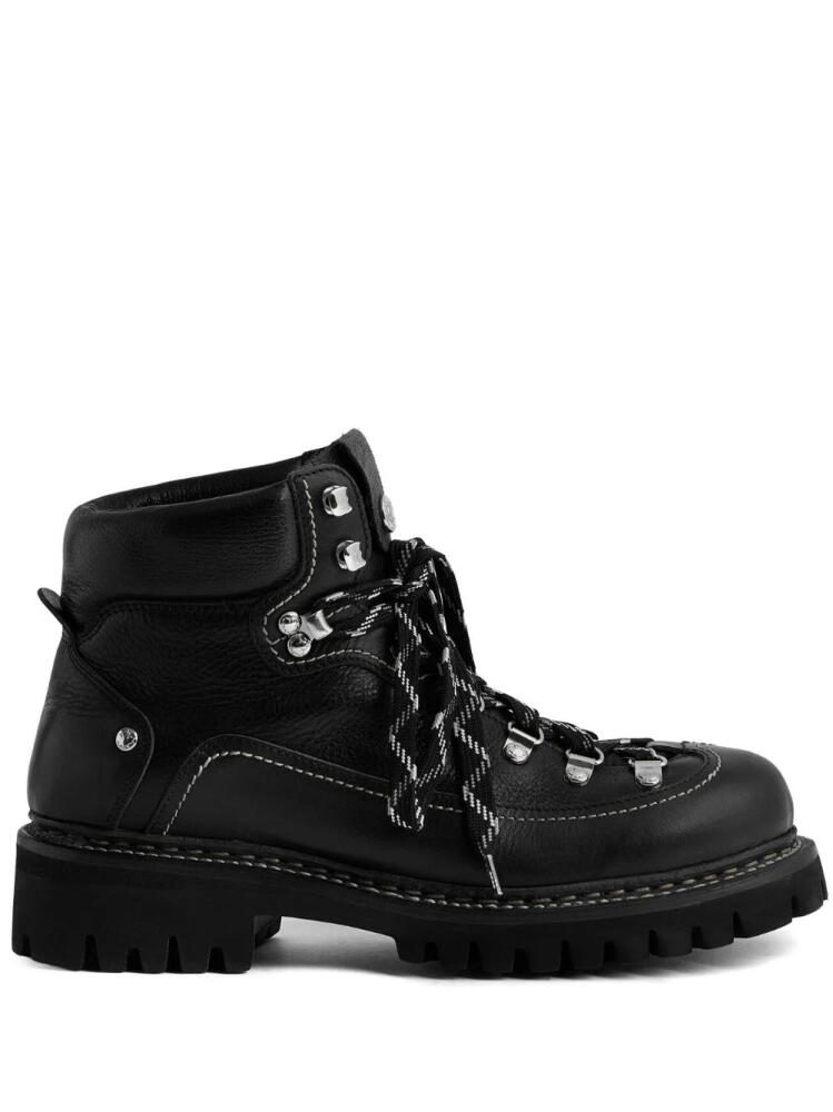 DSQUARED2 leather hiking boots - Black Cover