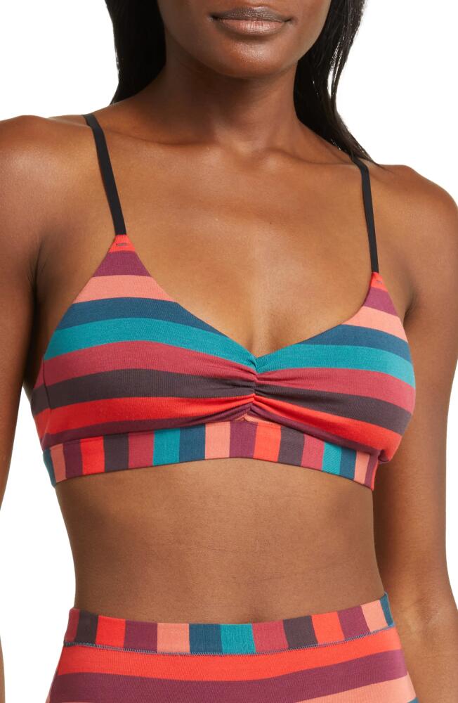 MeUndies FeelFree Stripe Bra in Bright Stripes Cover