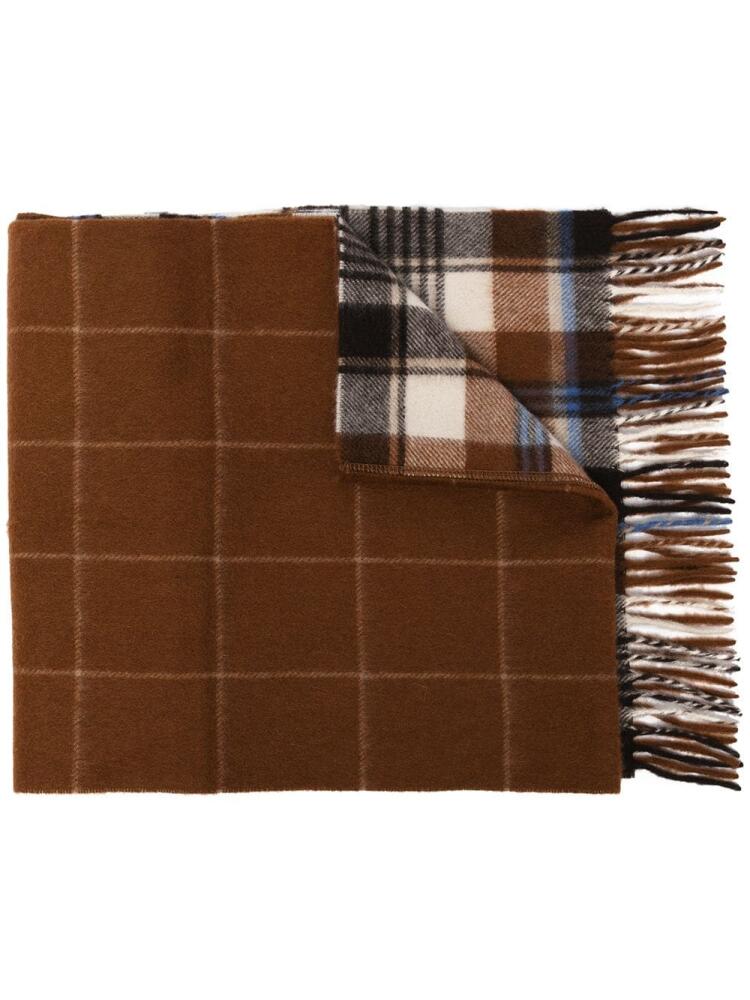 Comme des Garçons Homme checked cashmere scarf - Brown Cover