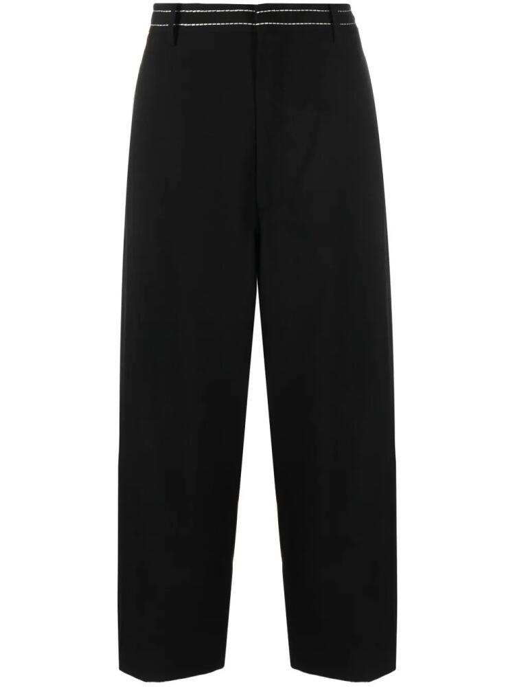 Marni contrast-stitching cropped trousers - Black Cover