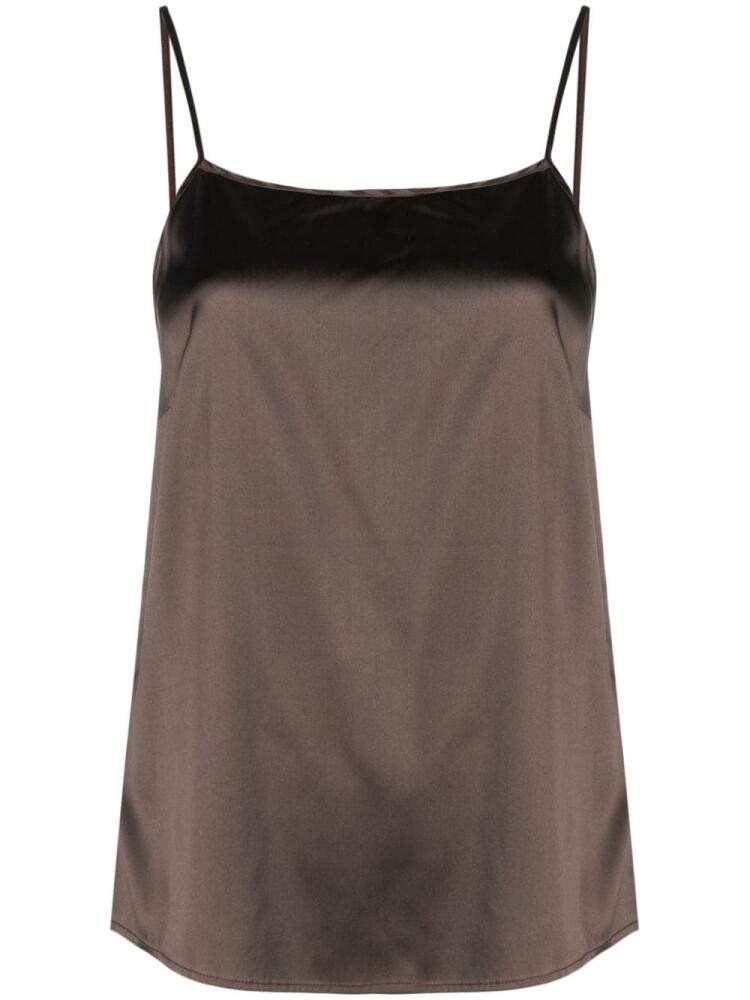 Peserico satin-weave tank top - Brown Cover