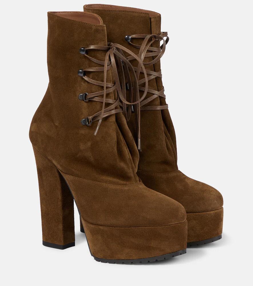 Alaïa Trekk suede ankle boots Cover