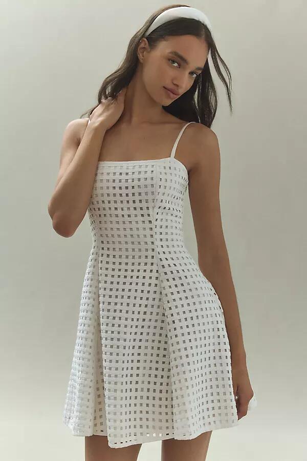 Cynthia Rowley Linen Lattice Mini Dress Cover