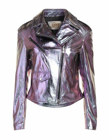 Vintage De Luxe Woman Jacket Purple Soft Leather Cover